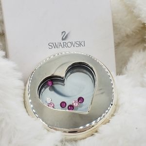 Swarovski Crystal Heart Compact Mirror
